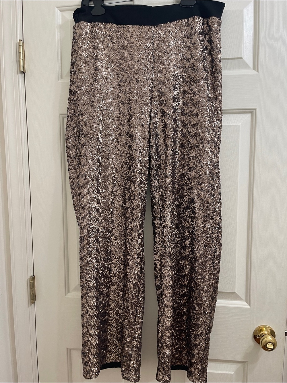 Sequin Wide-Leg Pants